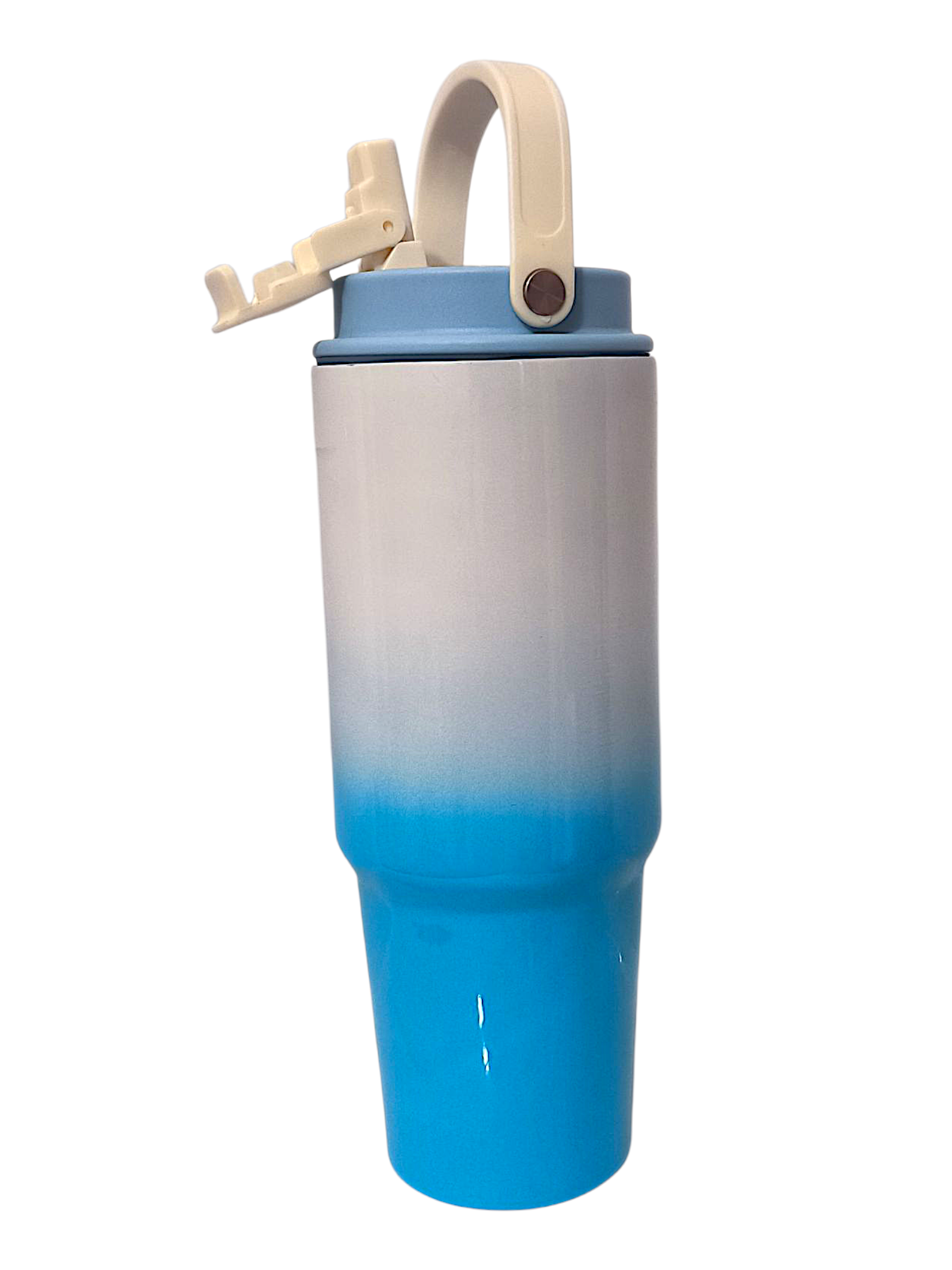 TERMO STANLEY-MANIJA BICOLOR BLANCO/AZUL