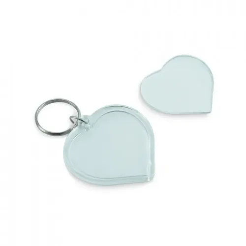 LLAVERO TRASLUCIDO CORAZON