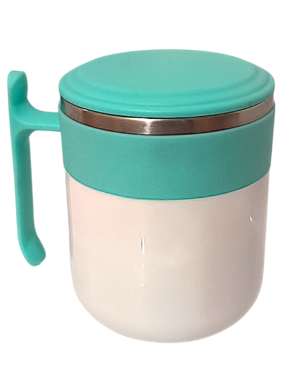MUG TERMICO ACERO TAPA SILICONA AGUA MARINA
